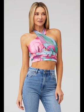 Revolve Amanda Uprichard Lavera Top in Mystic